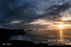 colour, gower, landscape, llangennith, rectangle, sunrise, sunset, worms head