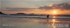 colour, gower, helvetica, landscape, panoramic, rhossili, sunset